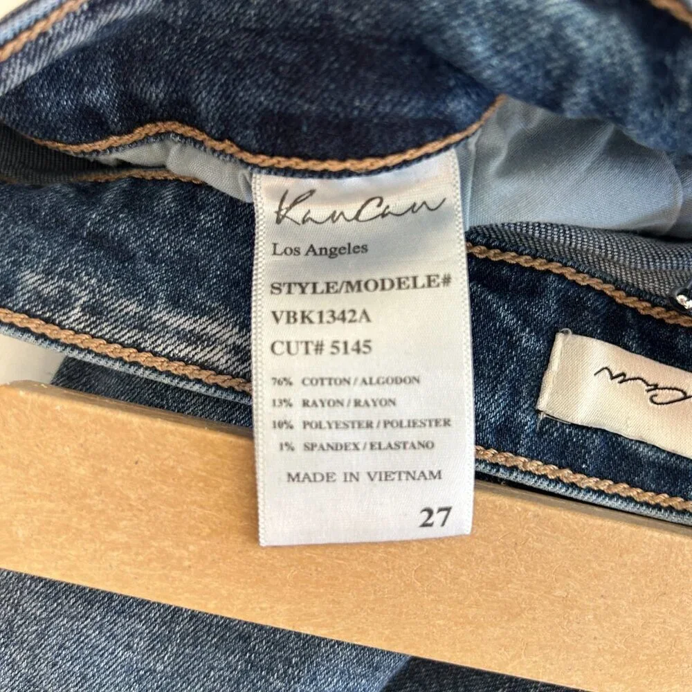 KanCan Jeans Mid Rise Ankle Skinny Distressed Medium Wash Stretch